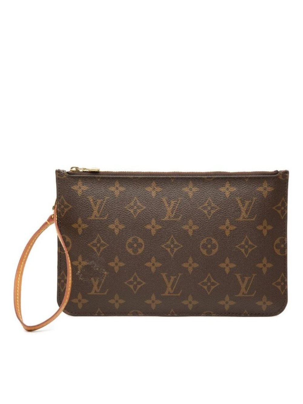Louis Vuitton Pouch Brown Leather